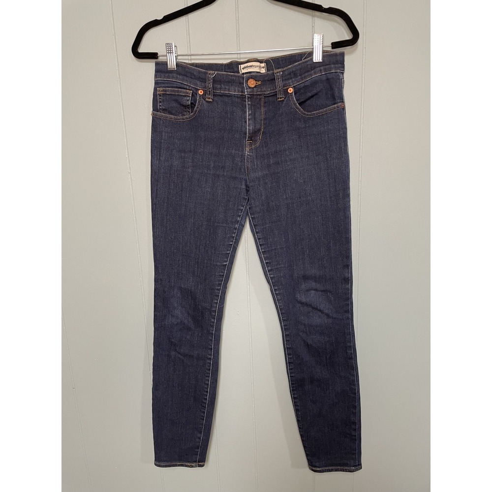 Madewell Skinny Skinny Jeans Womens 29 Blue Dark Wash Mid Rise Slim Fit 29x28